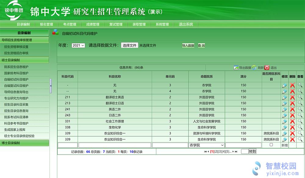 研究生招生管理系统